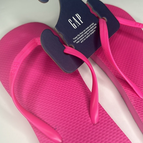 Barbiecore Pink The Gap Flip Flop Slides Beachwear Summer Size 10 Vegan NWT - Picture 4 of 9